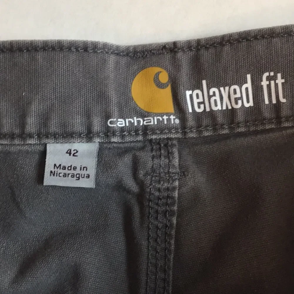 Carhartt Gray Cargo Relaxed Fit Cotton Shorts Size 42